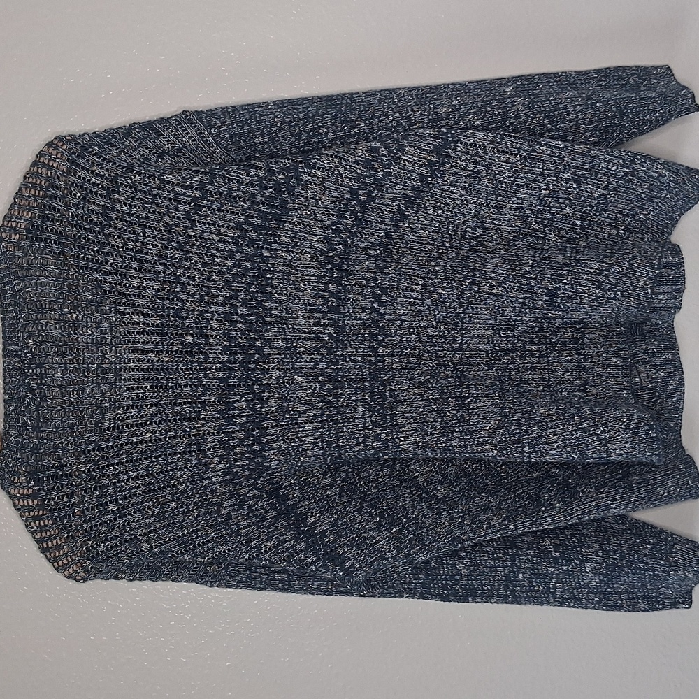 Coldwater Creek Sweater Teal Open Knit Pullover Sweater Petite XL - Picture 9 of 16